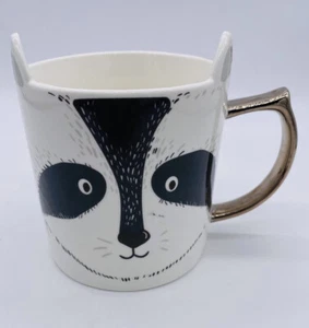 Raccoon Ceramic Rosanna Coffee Cup Mug Figural Ears - Picture 1 of 6