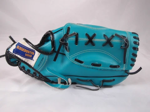 VTG Blockbuster Video Teal Florida Marlins Custom Built Baseball Glove HTF Cover