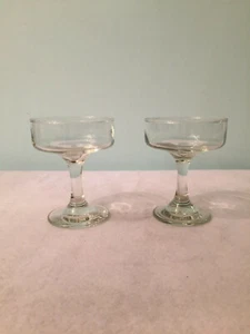 Menge 2 Vintage Champagner Wein Dessert Bar Glas Glaswaren - Bild 1 von 12