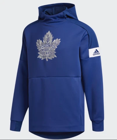 Men's Adidas Royal Blue Toronto Maple Leafs Hockey Pullover Hooded Sweatshirt Cover