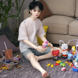 1/3 BJD Doll Handsome Boy Male Body Eyes + Face Make Up Head +Wig + Clothes Gift - Picture 1 of 7