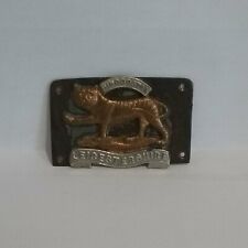 Fantastic WW1 Period - Leicestershire Regiment small metal plaque