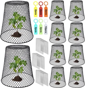 10 Pcs Chicken Wire Cloche Plant Covers Garden Netting Metal Heavy Duty Plant Pr - Picture 1 of 7
