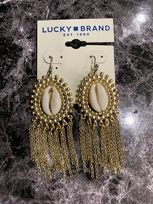 Women’s Lucky Brand Gold Shell Earrings - Imagem 1 de 2