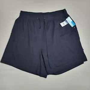 CB Casual Shorts Women’s 1X Black Elastic Waist Cotton Lightweight NEW - Picture 1 of 11