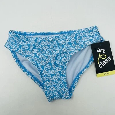 Parte inferior de bikini Art Class niñas talla pequeña 6/7 estampado floral margarita azul/blanco 1531 Foto 1 de 4