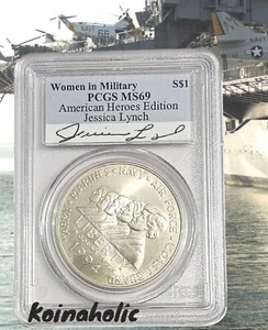 1994 W Women in the Military Commemorative Silver Dollar MS69 PCGS Jessica Lynch - Picture 1 of 7