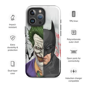 Tough iPhone case Joker and Batman - Picture 1 of 17