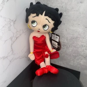 Betty Boop im roten Samtkleid 11 Zoll Plüsch Sammlerstück Stofftier - Bild 1 von 9
