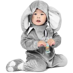 COSTUME NEONATO Halloween Elefante Neonato 12-18 mesi 2 pezzi - Foto 1 di 1