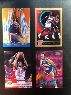 Cartões de basquete (4) CHARLES OAKLEY Upper Deck, Fleer, SkyBox da década de 1990 feitos nos EUA - Imagem 1 de 4