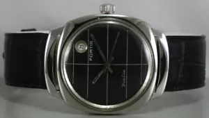 Vintage Fortis Trueline Automatic Date Swiss Mens Wrist Watch D73 Old Used - Picture 1 of 10
