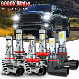 LED Headlight Fog Light Bulb For Dodge Ram 1500 2500 3500 4500 5500 2009-2017 - Picture 1 of 17