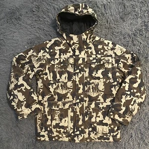 QUIKSILVER Mission Snowboard Ski Jacket Coat Camo Graphic Size Medium Lined - Picture 1 of 8