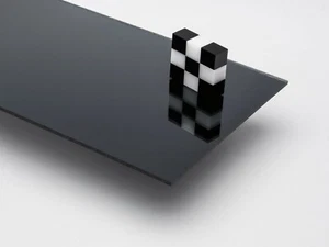 1/8" (3mm) Black Mirror Acrylic Plexiglass Plastic Sheet 24" x 12" AZM - Picture 1 of 4