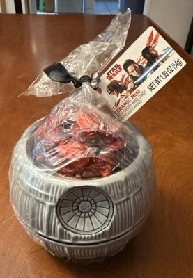 Star Wars Death Star Ceramic 4" Goblet Mug with Cherry Candy NEW - Image 1 of 4