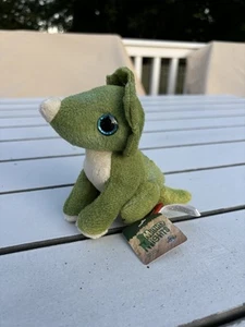 3.5 inch Mighty Mites Adventure Dinosaur Plush - Green Triceratops - Picture 1 of 2