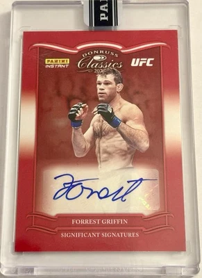 2023 Panini Instant UFC Forrest Griffin Donruss Classic Auto Red SSP /25 Sealed - Image 1 of 2