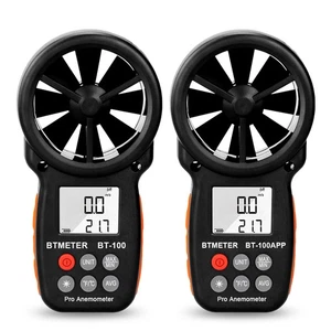BTMETER Vane Anemometer -10-45℃ Temp Air Velocity Windchill ±5% Wind Speed Meter - Picture 1 of 12