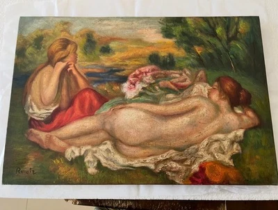 Pintura al óleo sobre lienzo firmada por Pierre-Auguste Renoir 16x24 en impresionismo. Foto 1 de 4