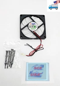 Titan 80mm x 10mm  3-pin 12V DC 0.32A PC Case/CPU Cooling Fan w/ Silicone Screws - Picture 1 of 13