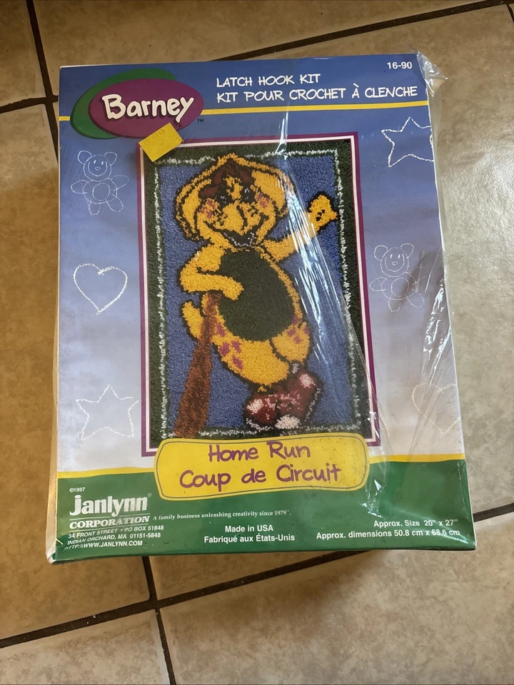 Barney All Dressed up Counted Cross Stitch Kit 16-73 5 X7 Frame Purple Dinosaur