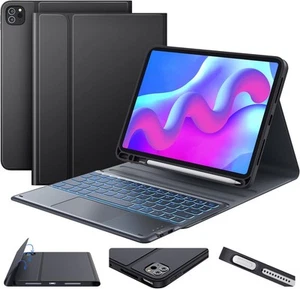 Coque Clavier pour iPad Air 11" (2024) 6. Génération Air 5/4, Pro 11 Gen 4, 3, 2 - Photo 1/9