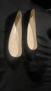 Nine West schwarze Wildleder-Flats mandelförmige Zehenpartie 8,5 - Bild 1 von 9