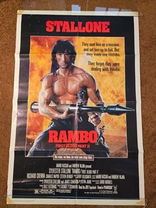 Póster de la película Rambo First Blood parte II original plegado 1985 27x41 STALLONE - Imagen 1 de 5