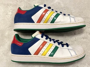 Adidas Superstar Rasta Shoes Red Green Multicolor Sneakers Men’s 10.5 Athletic - Picture 1 of 9