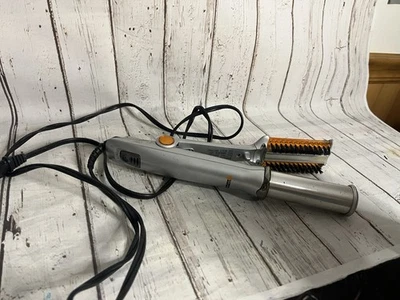 InStyler 1 ¼” Rotating Straightening Brush Hot Iron Styler IS1001 Silver/Orange - Image 1 of 4