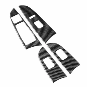 4Pcs Carbon Fiber Window Lift Switch Panel Cover For LEXUS IS250/300/350 2006-12 - Foto 1 di 12