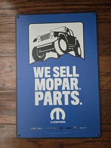 Mopar Parts & Service Sign 12” X 18” G - Picture 1 of 4