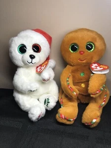 Ty Beanie Babybäuche - CRISPIN der Weihnachts-Lebkuchen-Mann - Emery neu mit Etikett - Bild 1 von 5