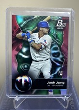 2023 Bowman Platinum JOSH JUNG Green Ice Foil /99 Rookie Card #1 Texas Rangers