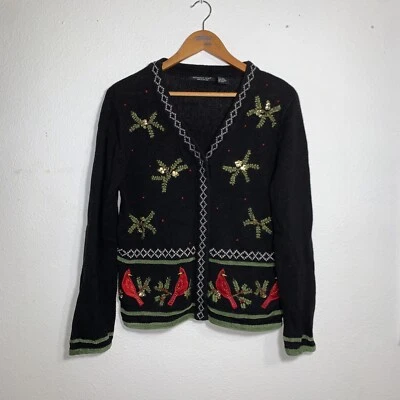 Женский праздничный вышитый свитер-кардиган Robin Festive Reference Point L - Изображение 1 из 4