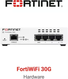 Fortinet FortiWiFi 30G wireless 4 x GE RJ45 including 3 x Internal ports 1xWAN - Picture 1 of 1
