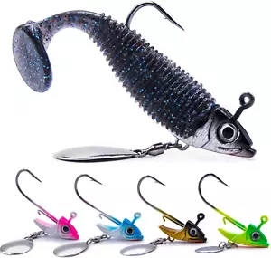 Underspin Jig Heads ami da pesca 1/4 oz lama spinner acqua dolce salata 5 pz - Foto 1 di 7