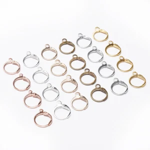 20 Hypoallergenic French Earring Hooks Leverback Earwires Round with Open Loop - Picture 1 of 15