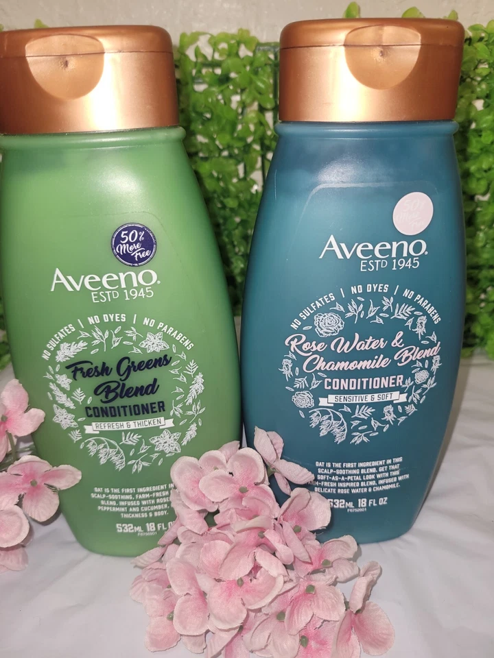 2~ New Aveeno Fresh Greens Blend & Rose Water & Chamomile Blend Conditioner Mix - Image 1 of 1