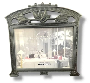 Weston Gallery Pewter Metal Picture Frame 5 in x 7 in Spring Floral Magnolia ? - Picture 1 of 5
