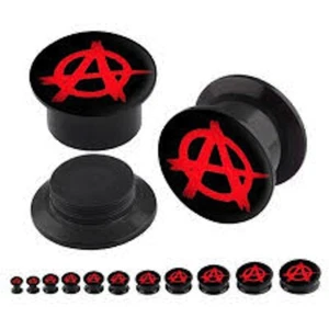 0G (8MM) Anarchy Screw Fit Stash Box Acrylic Gauges/Plugs (1 Pair) (B/7/4/89) - Picture 1 of 3