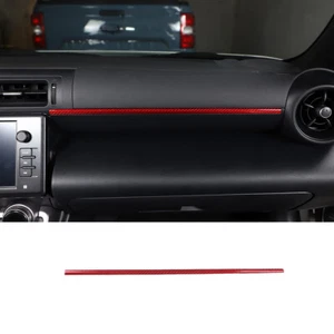 Red Carbon Fiber Dashboard Strip Cover Molding Trim For Toyota86 Subaru BRZ 2022 - Picture 1 of 10