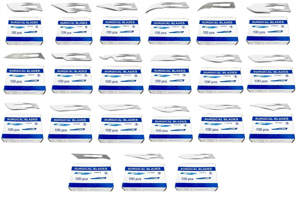 NON-STERILE 100 Scalpel Blades Individually Wrapped and sealed Hobby Crafts - Image 1 of 1
