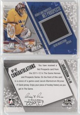 2011-12 ITG Heroes and Prospects Net Jerseys Silver /40 Jacob Markstrom #NP-02