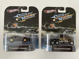 Hot Wheels RETRO ENTERTAINMENT SMOKEY & The Bandit 77 Firebird &75 Kenworth W900 - Bild 1 von 4