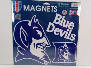 PAQUETE DE 3 IMANES DE VINILO TROQUELADOS DUKE BLUE DEVILS 11""X11"" RESISTENTES A LA INTEMPERIE - Imagen 1 de 5