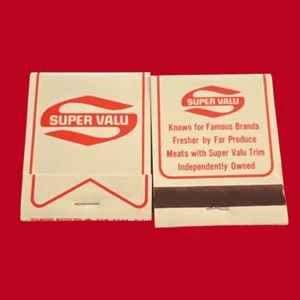 "2 libros de fósforos vintage de gran valor de georcery Store marcas famosas sin imprimir" - Imagen 1 de 2