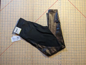 Old Navy Active Black/Silver Leggings Women Sz S NWT $35 Closet321 - Picture 1 of 4