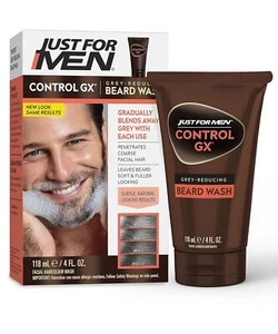 Just For Men Control GX Grey Reducing Beard Wash Shampoo, 4 Fl Oz (Pack of 1) - Picture 1 of 6